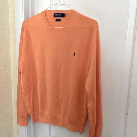 Polo Ralph Lauren Other - POLO GOLF RALPH LAUREN Peach Crew Neck Lightweight Sweater Large 100% Cotton